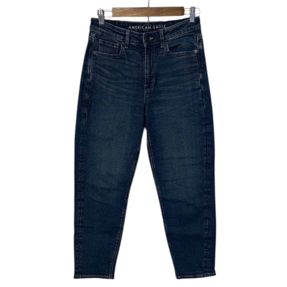 American Eagle Mom Jean Stretch Medium Wash 4 Short